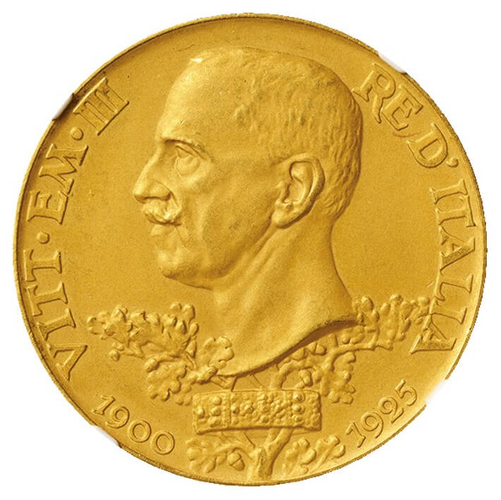 イタリア王国 ヴィットリオ・エマヌエレ3世 (1900-1946) 100リレ金貨 