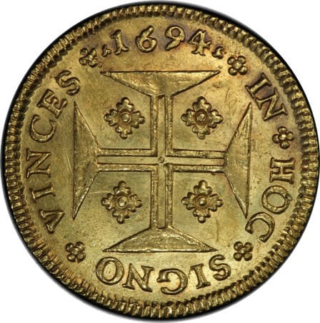 ペドロ2世 4,000レイス金貨 1694年