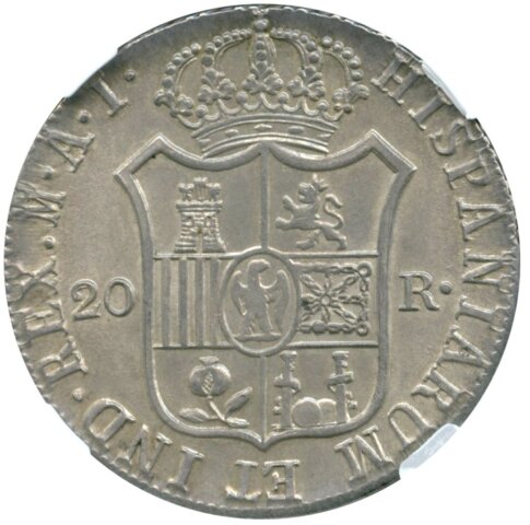 ジョセフ・ナポレオン 20レアル銀貨 1810年