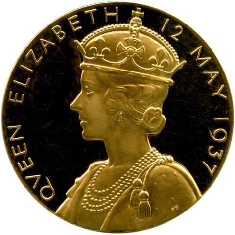 ジョージ6世 戴冠記念金メダル ジョージ6世&エリザベス王妃 1937年