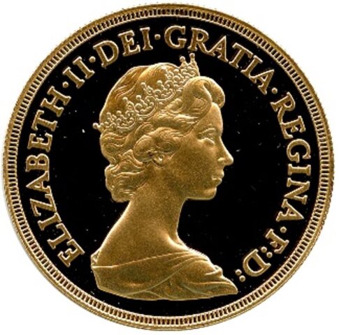 エリザベス2世 5ポンド金貨 1980年