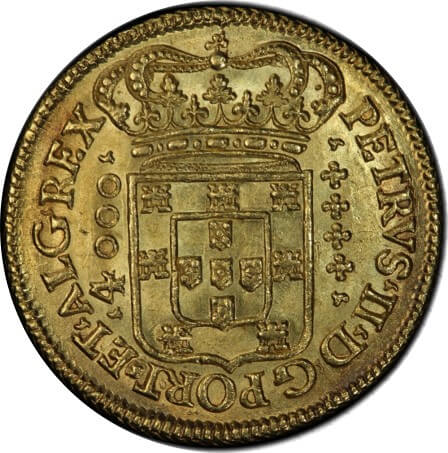 ペドロ2世 4,000レイス金貨 1694年