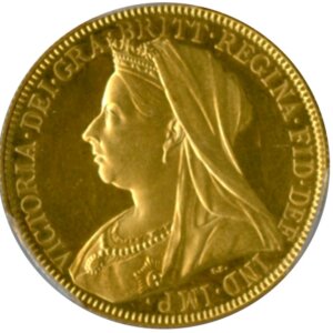 イギリス ヴィクトリア(1837-1901) 2ポンド金貨 1893 オールドヘッド Fr395a KM786 Spink3873 PCGS
