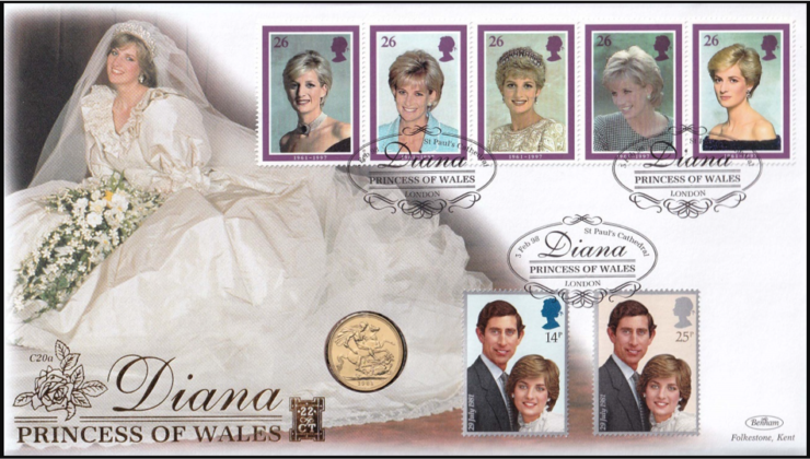 チャールズ皇太子 ダイアナ妃結婚記念コイン ソブリン金貨 1981年