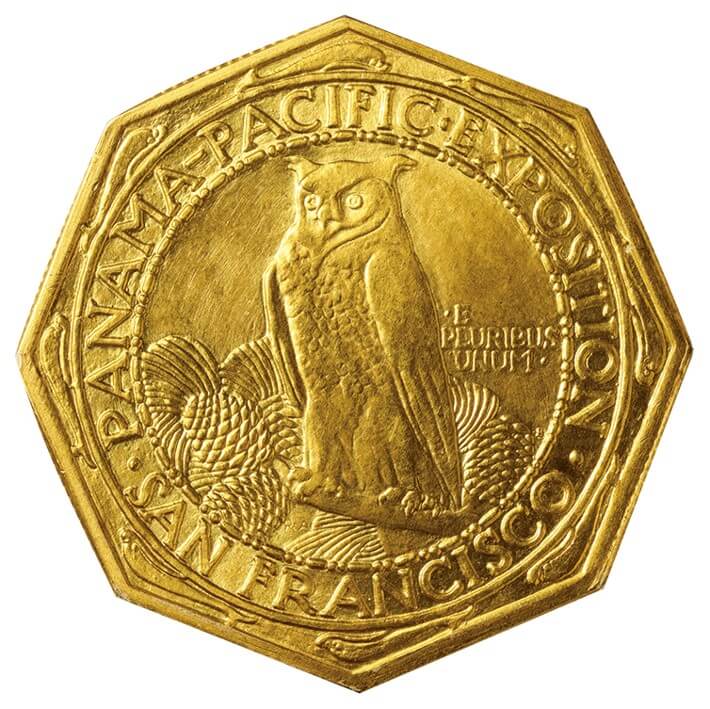アメリカ 50ドル金貨 1915S パナマパシフィック博覧会 八角形タイプ