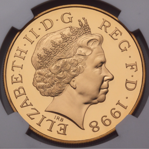 チャールズ皇太子 5ポンド金貨 チャールズ皇太子 生誕50年記念 1998年