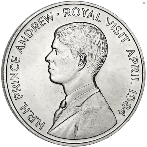 アンドルー王子 50ペンス硬貨 1984年