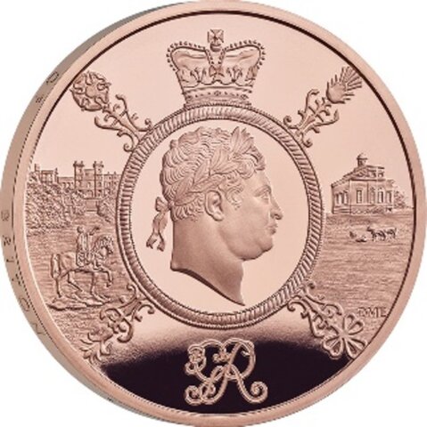 エリザベス2世 5ポンド金貨 ジョージ3世死去200年記念 2019年