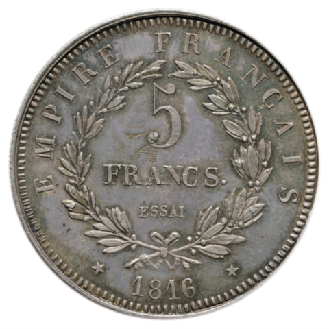 ナポレオン2世 5フラン試作銀貨 1816年