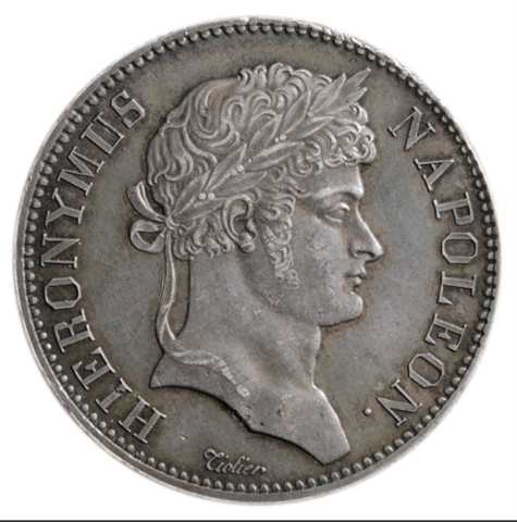 ジェローム･ボナパルト 5フラン銀貨 1809年