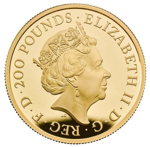 エリザベス2世 ウナとライオン 200ポンド金貨 2019年