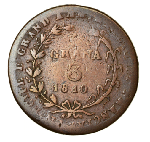 ヨアヒム・ミュラ 3グラナ銅貨  1810年