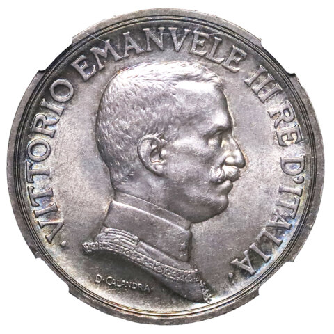ヴィットリオ・エマヌエレ3世 5リレ銀貨 1925年