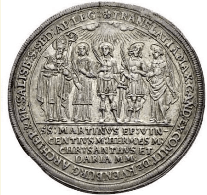 ザルツブルク 1100年記念 ターラー銀貨 1682年
