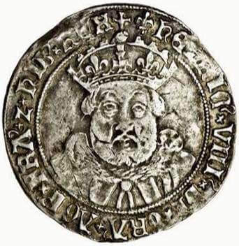 ヘンリー8世 テストン銀貨 1544～1547年