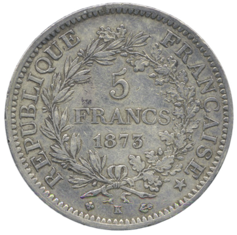 ヘラクレス 5フラン銀貨 1801年
