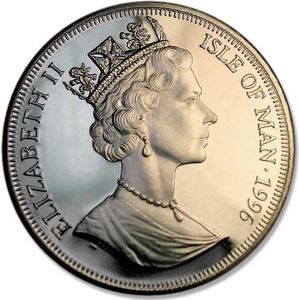 アーサー王伝説 マン島 1クラウン銀貨 1996年
