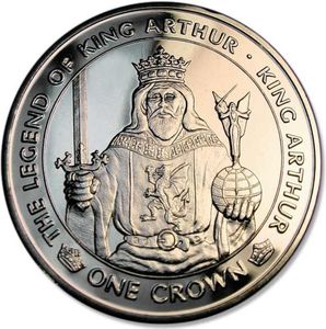 アーサー王伝説 マン島 1クラウン銀貨 1996年