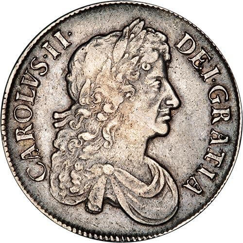 チャールズ2世 クラウン銀貨 1676年