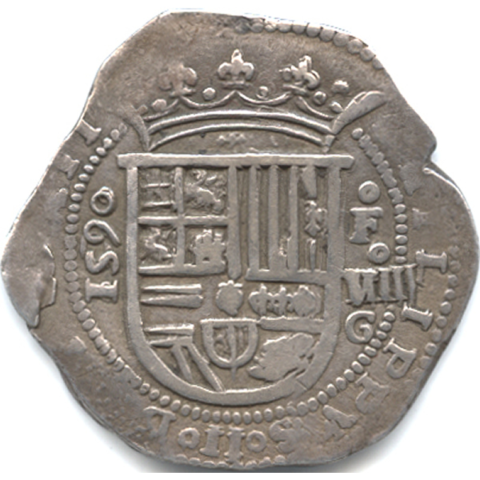 フェリペ2世 8レアル銀貨 1590年