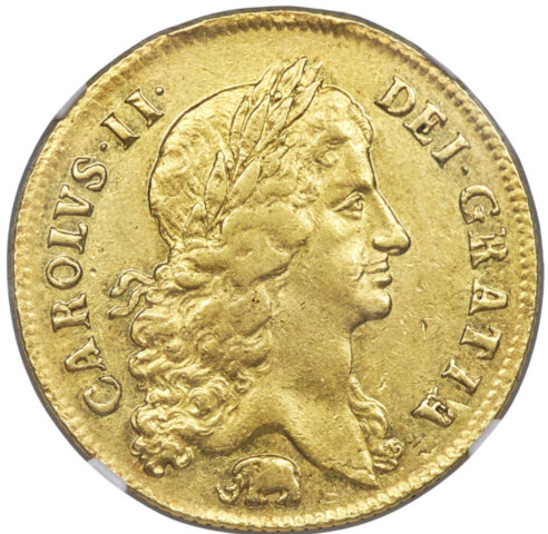 チャールズ2世 2ギニー金貨 1664年