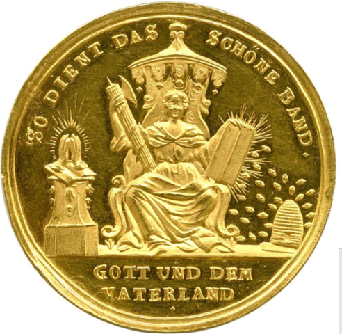 ハンブルク 1/2ポルトガレッサー 5ダカット金貨 1753年