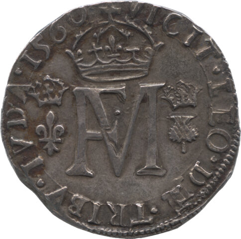 フランソワ2世 テストン銀貨 1558年～1560年（スコットランド）