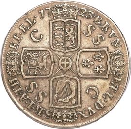 ジョージ1世 クラウン銀貨 1716～1726年