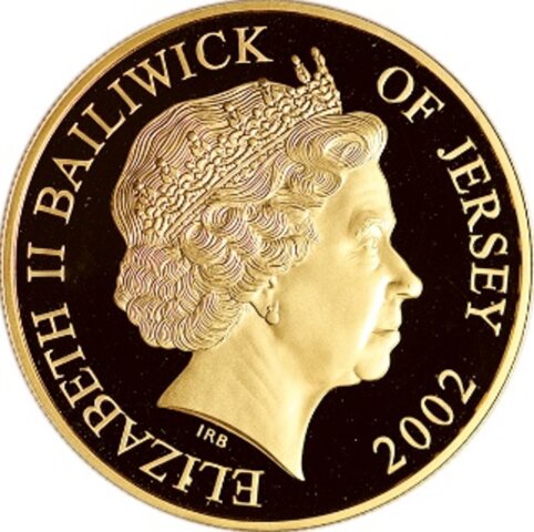 ジャージー エリザベス2世 ダイアナ妃死去5周年記念 意志は引き継がれる 5ポンド金貨 2002年