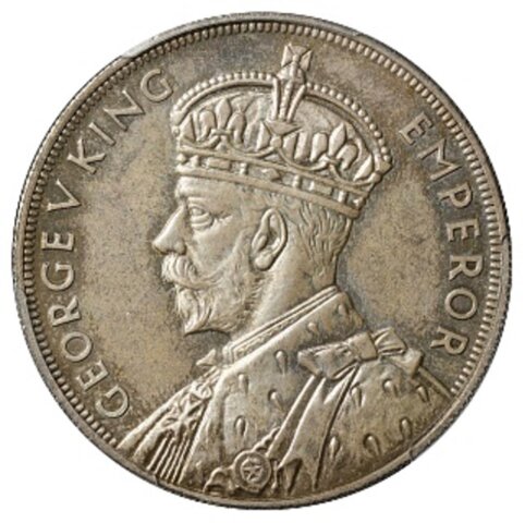 ニュージーランド ジョージ5世 ワイタンギクラウン銀貨 1935年