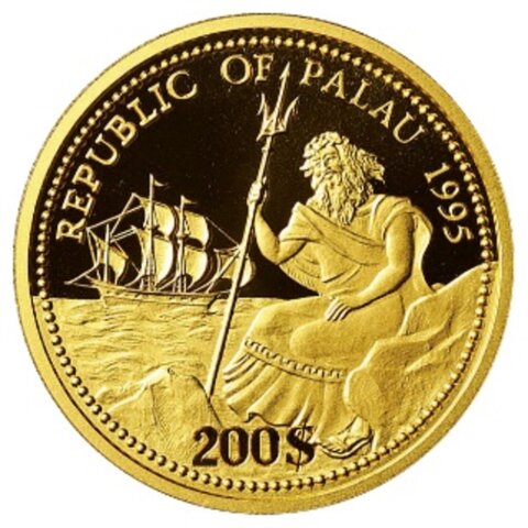 パラオ 海洋環境保護記念 タツノオトシゴ 200ドル金貨 1995年