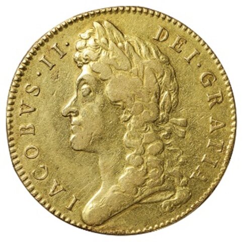 イギリス ジェームズ2世 5ギニー金貨 1688年