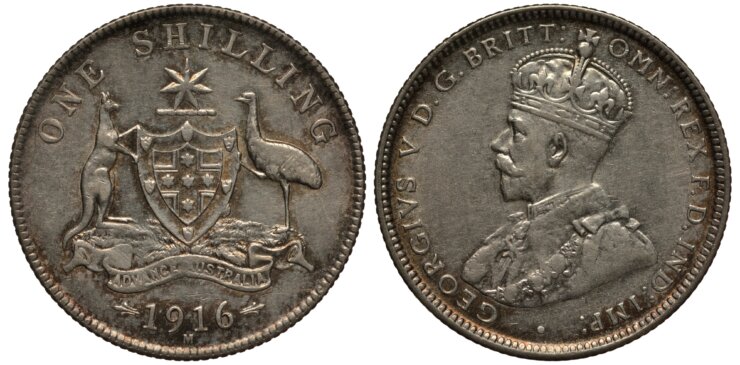 ジョージ5世 1シリング銀貨