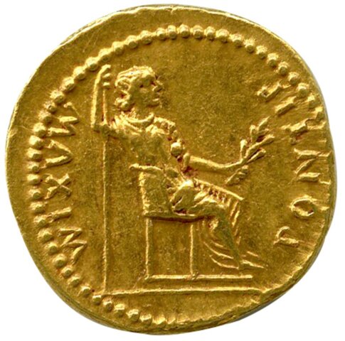古代ローマ（ローマ帝国）ティベリウス アウレウス金貨 AD15-18