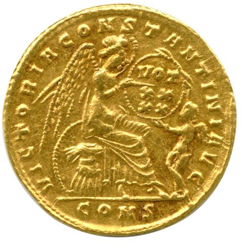 古代ローマ（ローマ帝国） コンスタンティヌス1世 ソリダス金貨 AD336-337