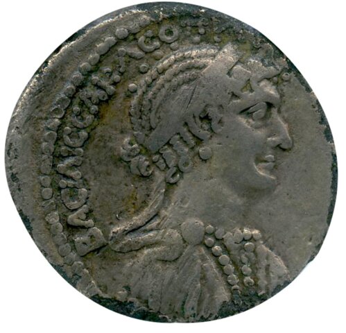 古代ローマ（ローマ共和国）マルクス・アントニウスとクレオパトラ7世 テトラドラクマ銀貨 約紀元前36年