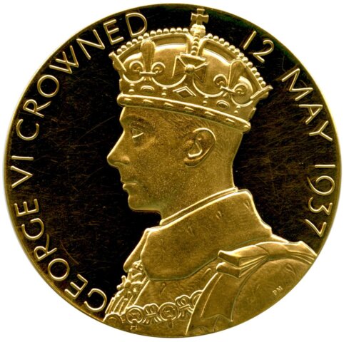 イギリス ジョージ6世＆エリザベス王妃 戴冠記念金メダル 1937年