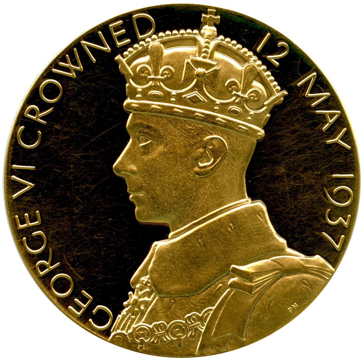 イギリス ジョージ6世 戴冠記念金メダル ジョージ6世&エリザベス王妃