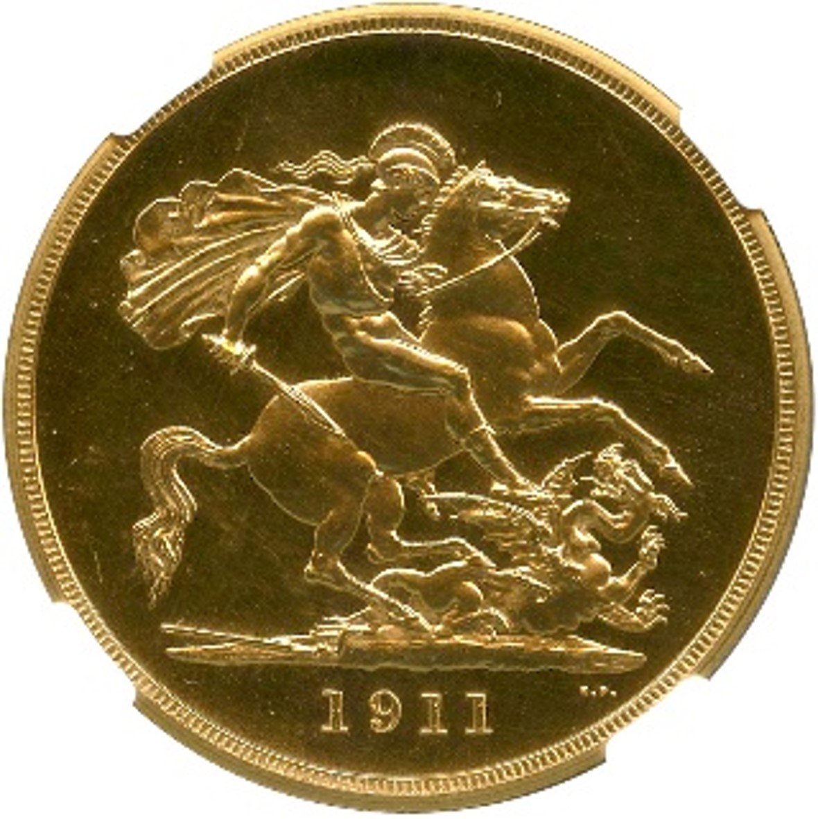 イギリス ジョージ5世(1910-1936) 5ポンド金貨 1911 Spink3994 Fr402