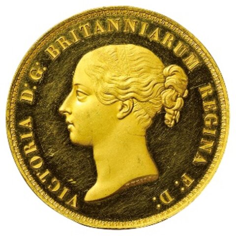 ウナとライオン ヴィクトリア女王 5ポンド金貨 1839年