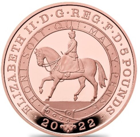 エリザベス2世 即位70周年記念プラチナジュビリー 5ポンドプルーフ金貨