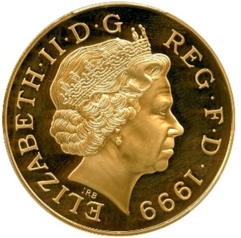 エリザベス2世 5ポンド金貨 ダイアナ妃追悼記念