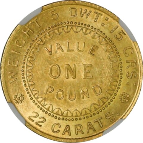 ゴールドラッシュ ソブリン金貨 1852年