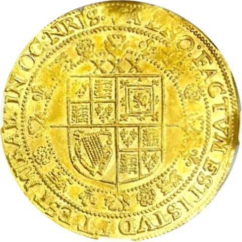 イギリス ジェームズ1世 ローズ・リヤル金貨 1619-1625年