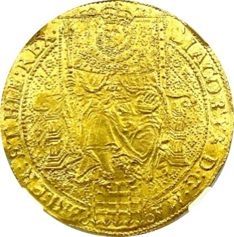 イギリス ジェームズ1世 ローズ・リヤル金貨 1619-1625年