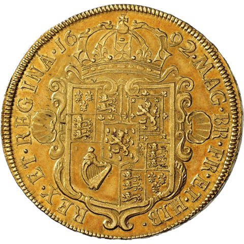 ウィリアム3世 メアリー2世 5ギニー金貨 1692年
