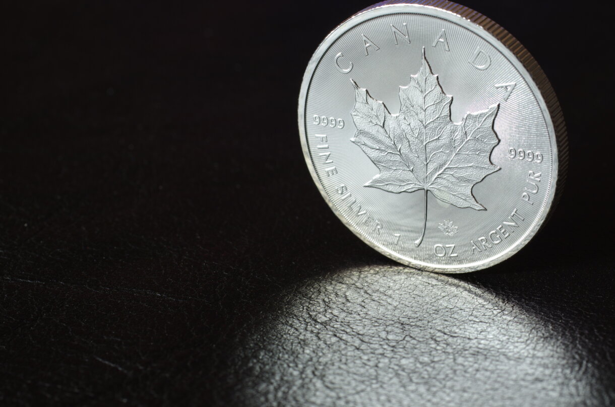 カナダの銀貨　メイプルリーフ銀貨