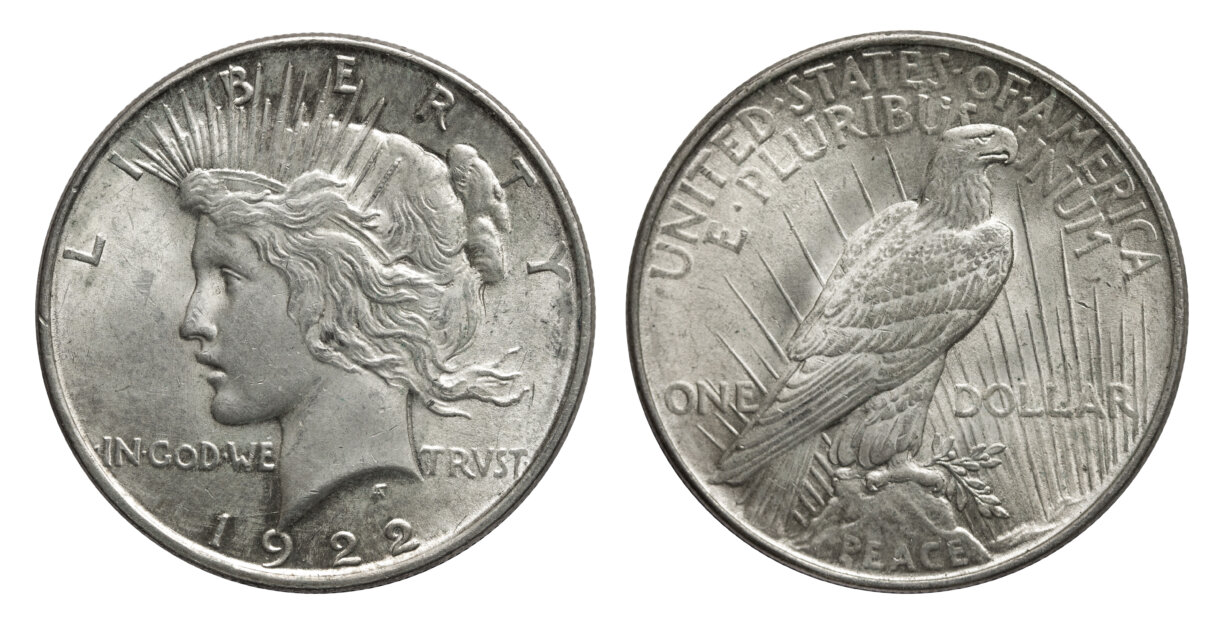 ピースダラー（ハクトウワシ） 1ドル銀貨 1922年