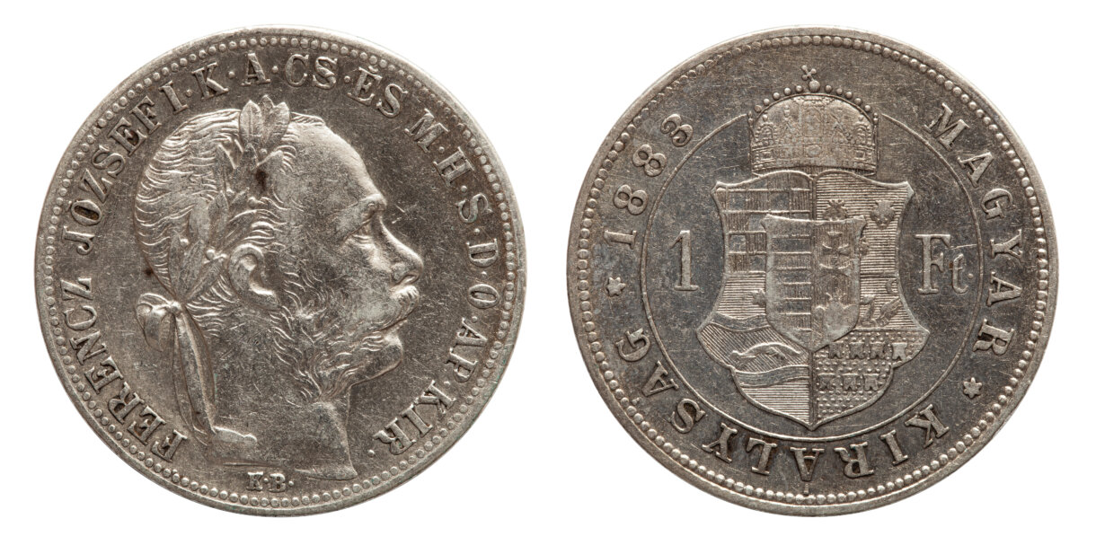 フランツ・ヨーゼフ1世 1フォリント銀貨 1883年