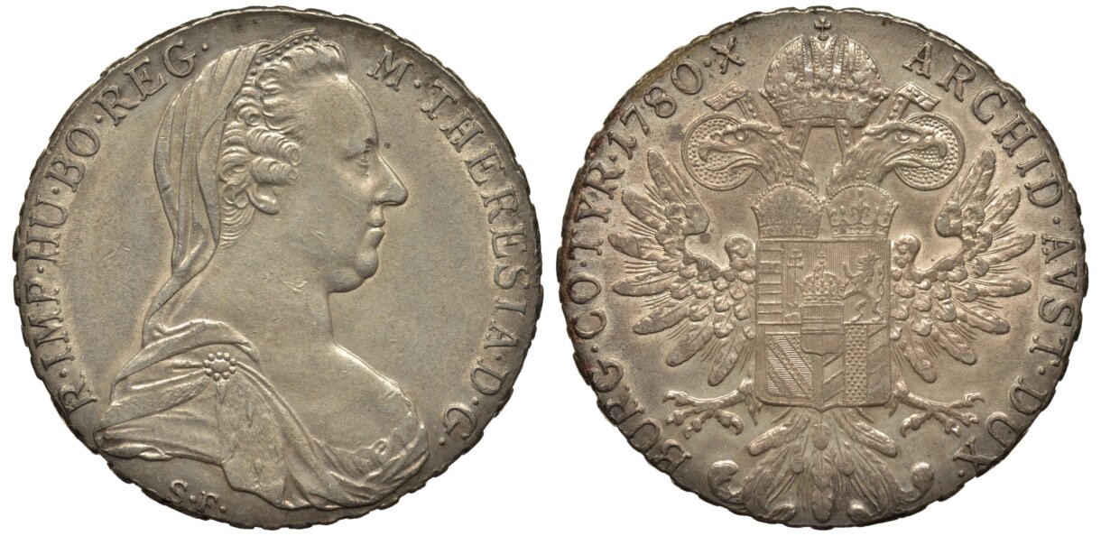 マリアテレジア 1ターレル銀貨 1780年